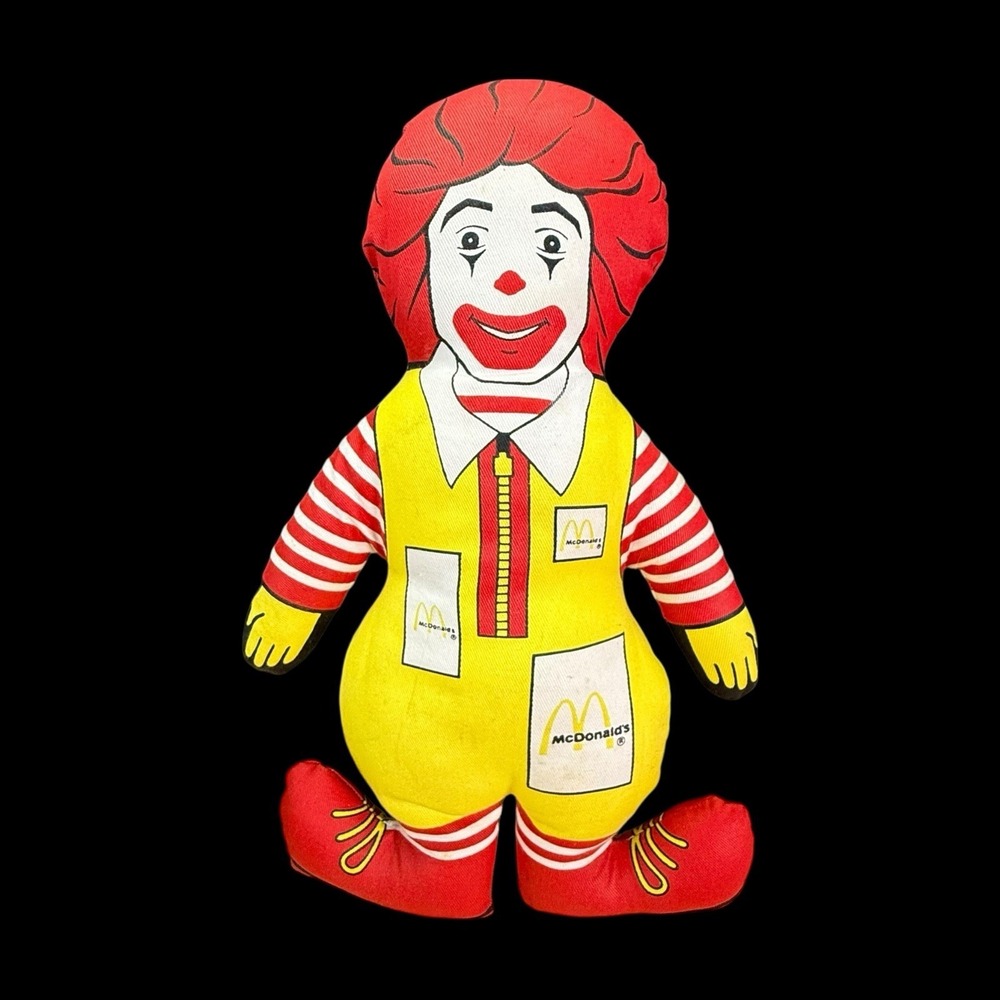 Ronald McDonald Fabric Plush Doll McDonald's 12 in Stuffed Doll Vintage 1984